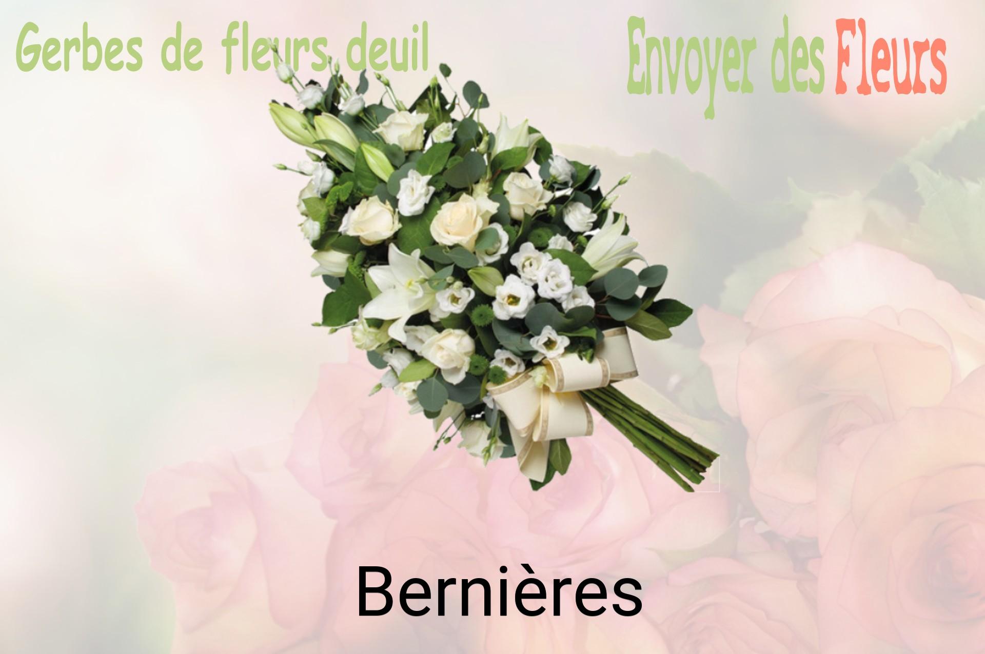 Gerbe de fleurs de deuil livrée à Bernières